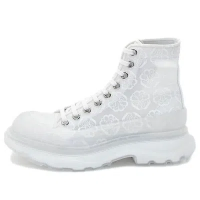 ALEXANDER MCQUEEN (WMNS) Alexander McQueen Tread Slick Lace Up High Boots 'White Transparent'