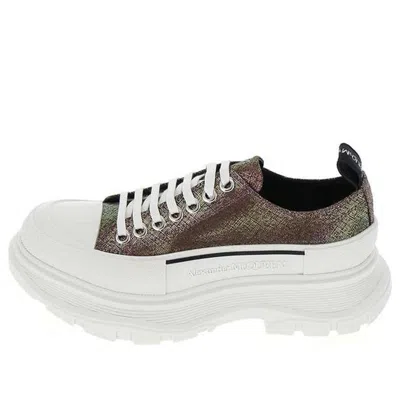 ALEXANDER MCQUEEN (WMNS) Alexander McQueen Tread Slick Lace-up Shoes 'Dark Brown Multi'