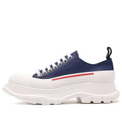 ALEXANDER MCQUEEN (WMNS) Alexander McQueen Tread Slick Sneakers 'Navy White Red'