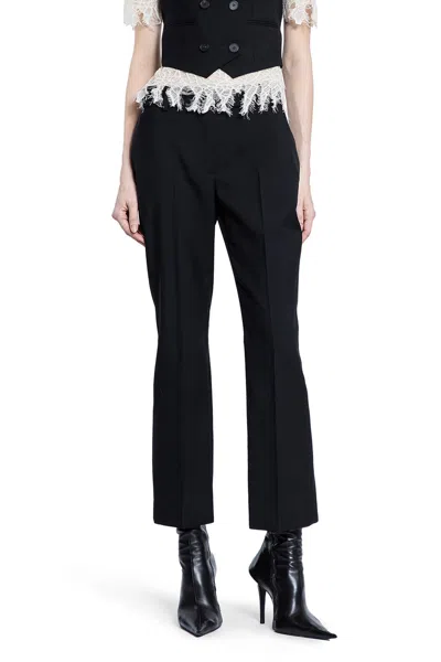 ALEXANDER MCQUEEN KICKBACK WOOL GABARDINE TROUSERS