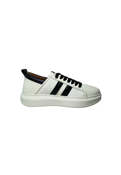 ALEXANDER SMITH MEN'S SHOES ALEXANDER SMITH ECO-WEMBLEY MAN-WHITE BLACK SNEAKERS