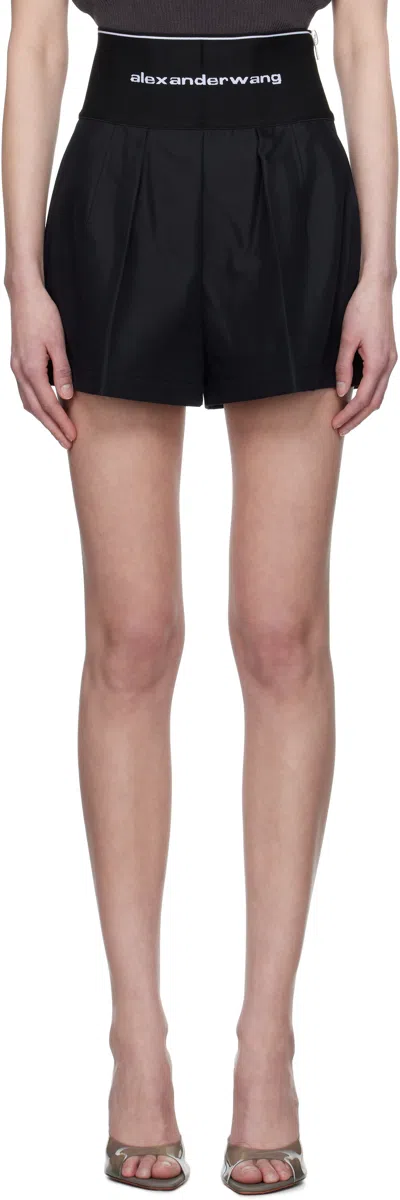 ALEXANDER WANG BLACK SAFARI COTTON SHORTS
