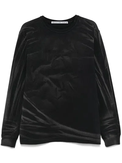 ALEXANDER WANG CREASE WASH LONG SLEEVED T-SHIRT