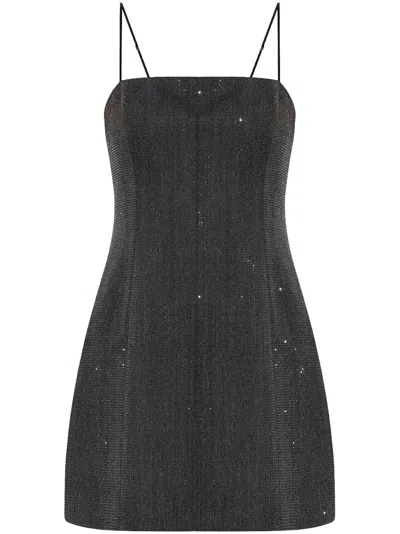 ALEXANDER WANG CRYSTAL-EMBELLISHED WOOL MINI DRESS