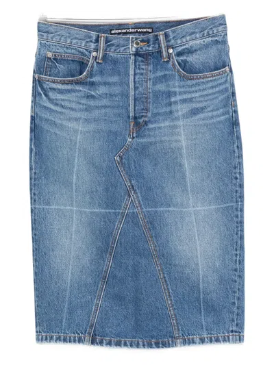 ALEXANDER WANG DENIM MIDI SKIRT
