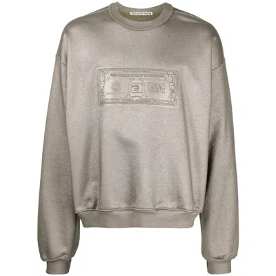 ALEXANDER WANG ALEXANDER WANG DOLLAR BILL EMBOSSED CREWNECK SWEATSHIRT