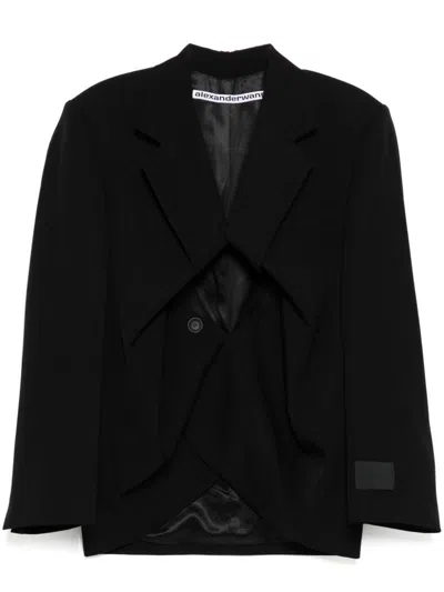 ALEXANDER WANG EXAGGERATED SPLIT FRONT BLAZER