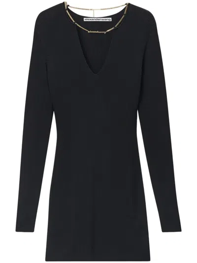 ALEXANDER WANG LOGO NAMEPLATE DRESS