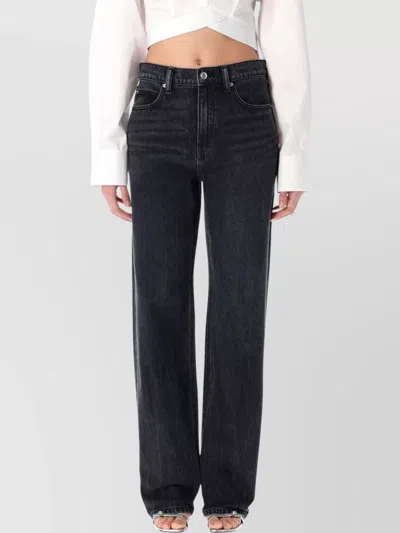 ALEXANDER WANG MID RISE RELAXED STRAIGHT EMB POCKET