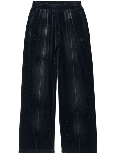ALEXANDER WANG RHINESTONE-EMBELLISHED TRACK PANTS