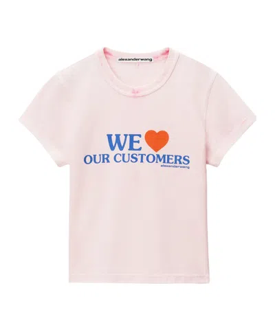 ALEXANDER WANG ALEXANDER WANG LOVE OUR CUSTOMERS SHRUNKEN T-SHIRT