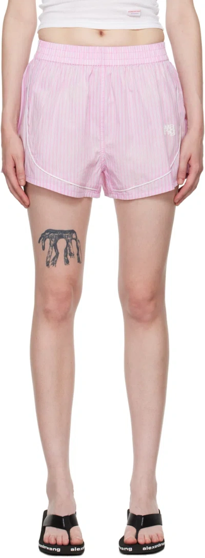 ALEXANDER WANG T PINK TRACK SHORTS