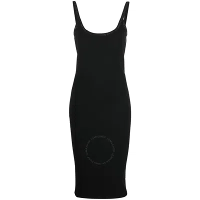 ALEXANDER WANG T T BY ALEXANDER WANG LADIES BLACK CRYSTAL-EMBELLISHED JERSEY DRESS