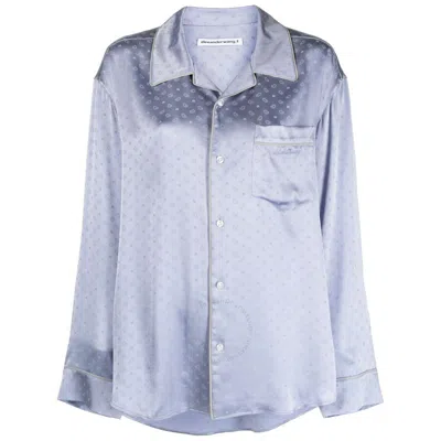 ALEXANDER WANG T T BY ALEXANDER WANG LADIES BLUE BELLS PAJAMA LONG SLEEVE SHIRT