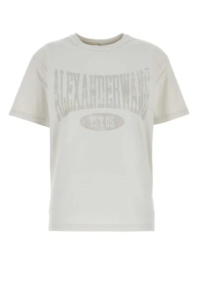 ALEXANDER WANG T T BY ALEXANDER WANG CHALK OVERSIZE COTTON T SHIRT