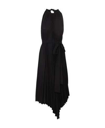 ALEXANDRE VAUTHIER ALEXANDRE VAUTHIER HALTERNECK PLEATED MIDI DRESS