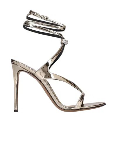 ALEXANDRE VAUTHIER ALEXANDRE VAUTHIER METALLIC EFFECT ANKLE STRAP SANDALS