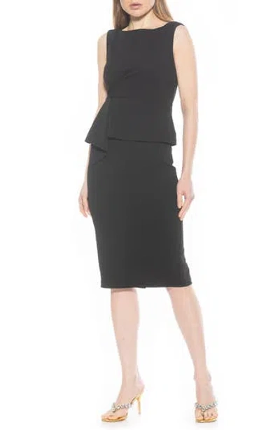 ALEXIA ADMOR ALEXIA ADMOR AMORA BOAT NECK SLEEVELESS SHEATH DRESS