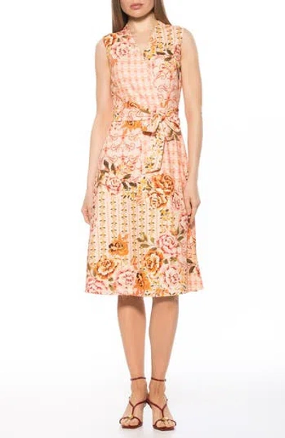 ALEXIA ADMOR ALEXIA ADMOR DANE TIE WAIST MIDI DRESS