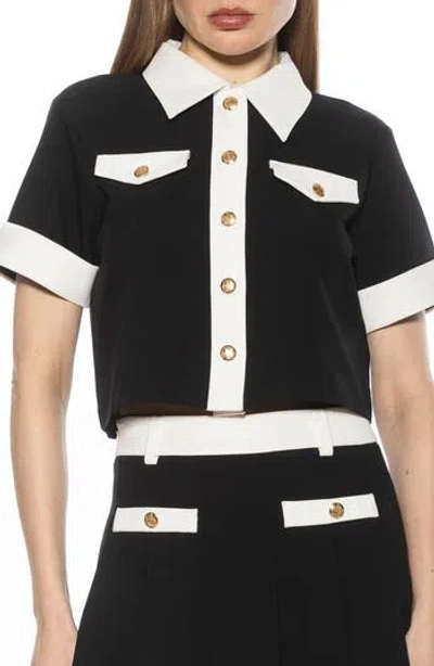 ALEXIA ADMOR ALEXIA ADMOR EMERY COLLARED BUTTON-UP SHIRT