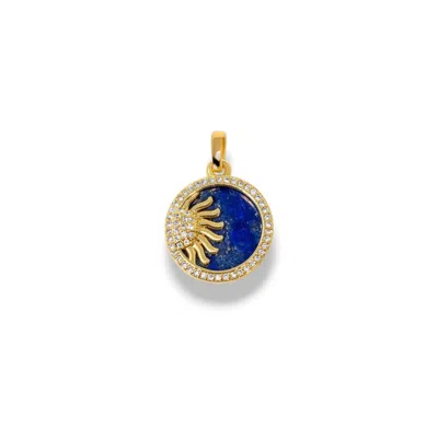 ALEXIE OF ATHENS WOMEN'S GOLD / BLUE HELIOS MANIFESTATION MEDALLION