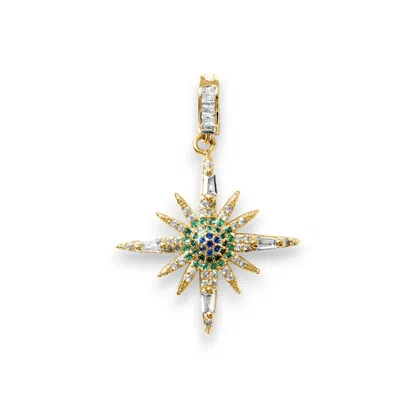 ALEXIE OF ATHENS WOMEN'S GOLD / GREEN / BLUE ANYWHERE CLIP ON NORTH STAR CHARM