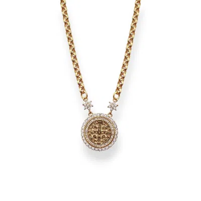 ALEXIE OF ATHENS WOMEN'S GOLD GUARDIAN MEDALLION