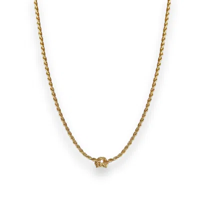 ALEXIE OF ATHENS WOMEN'S GOLD PROMISE ROPE CHAIN NECKLACE