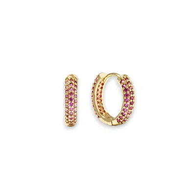 ALEXIE OF ATHENS WOMEN'S PINK CELESTE PAVE HUGGIES