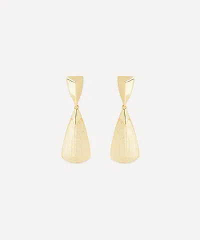 ALEXIS BITTAR ALEXIS BITTAR 14CT GOLD-PLATED LUMINOUS LUCITE ARMOR DROP EARRINGS