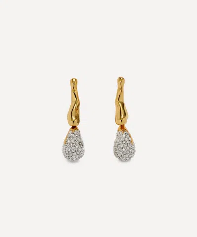 ALEXIS BITTAR ALEXIS BITTAR 14CT GOLD-PLATED SOLANALES CRYSTAL DEWDROP EARRINGS