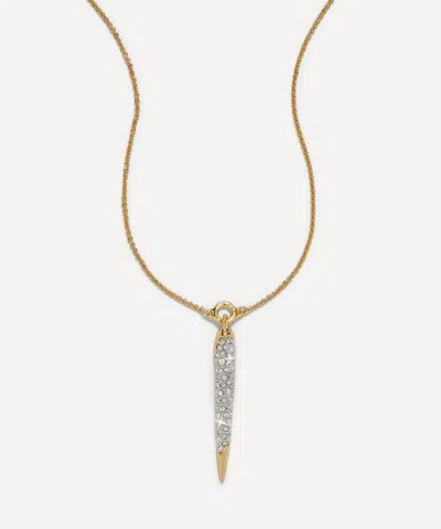 ALEXIS BITTAR ALEXIS BITTAR 14CT GOLD-PLATED SOLANALES CRYSTAL SPEAR PENDANT NECKLACE