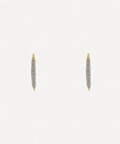 ALEXIS BITTAR ALEXIS BITTAR 14CT GOLD-PLATED SOLANALES CRYSTAL SPEAR STUD EARRINGS