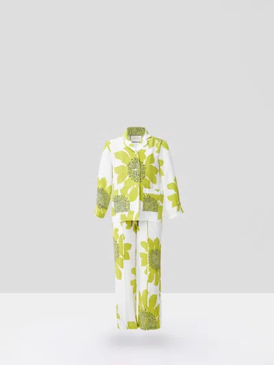 ALEXIS GIRLS LOUNGEWEAR SET - FLORAL GREEN