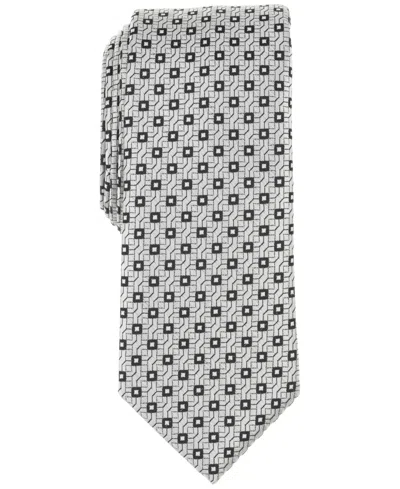 ALFANI MEN'S ALENE SLIM GEOMETRIC PRINT TIE, EXCLUSIVELY AT MACY'S