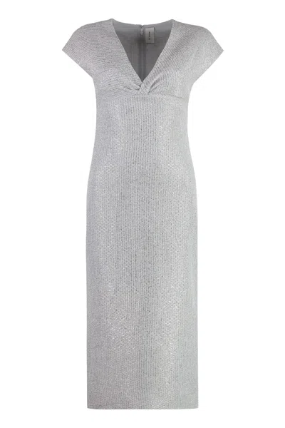 ALFIERI &AMP; ST.JOHN LUREX KNIT DRESS
