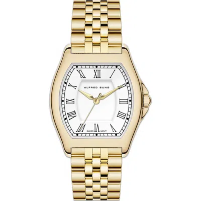 ALFRED SUNG ALFRED SUNG SWISS ELEGANCE TONNEAU BRACELET WATCH, 29MM X 35MM