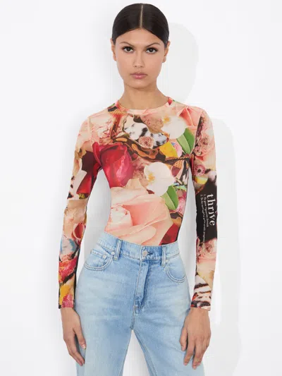 ALICE AND OLIVIA A+O X KELLY DABBAH DELAINA MESH TOP