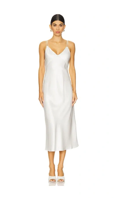 ALICE AND OLIVIA KIRO V NECK SLIP DRESS