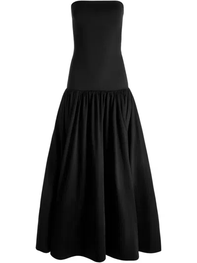 ALICE AND OLIVIA ORIANA STRAPLESS MIDI DRESS
