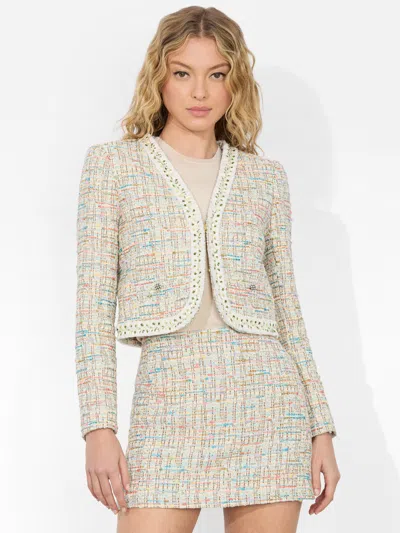 ALICE AND OLIVIA PEYTON TWEED JACKET
