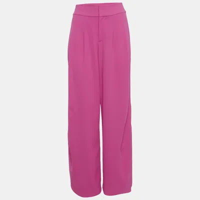 ALICE AND OLIVIA PINK CREPE FLARED TROUSERS XS