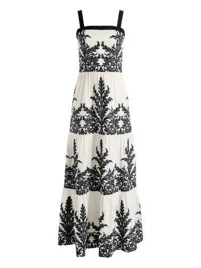 ALICE AND OLIVIA SAIGE TIERED MAXI DRESS