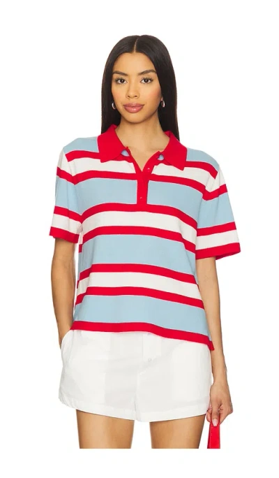 ALICE AND OLIVIA TILLIE STRIPED POLO