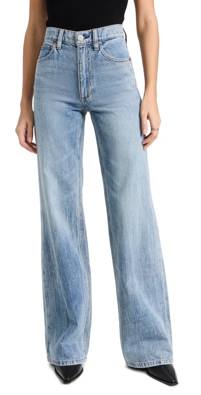 ALICE AND OLIVIA WEEZY FULL LENGTH JEANS SADIE LIGHT VINTAGE BLUE