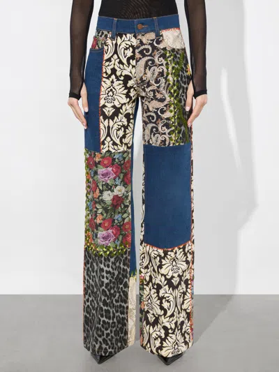 ALICE AND OLIVIA WEEZY MIXED MEDIA JEAN