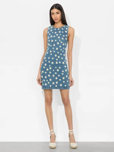 ALICE AND OLIVIA WYNELL EMBROIDERED MINI DRESS