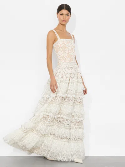ALICE AND OLIVIA ZENA LACE MAXI DRESS