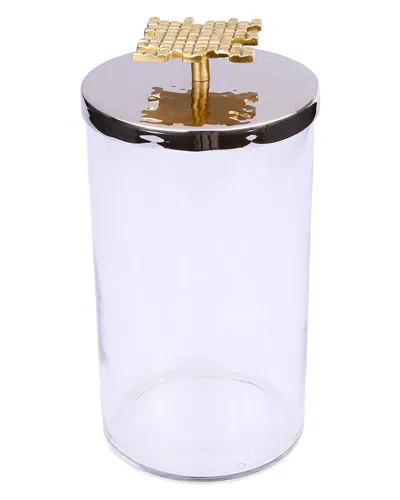 ALICE PAZKUS ALICE PAZKUS 6.25IN GLASS CANISTER WITH MOSAIC HANDLE