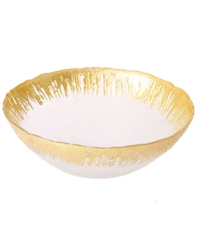 ALICE PAZKUS ALICE PAZKUS 6.75IN INDIVIDUAL BOWLS WITH FLASHY GOLD DESIGN